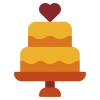 Food and bakery wedding cake icon vector