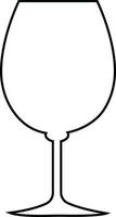 vino vaso icono sencillo contorno símbolo de bar, restaurante.varios vino vaso línea vector negro silueta para móvil concepto y web diseño.