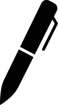 Black Pen icon. Signature pen filled and flat vector sign pictogram. Simple Pen symbol Suitable for Web Page, Mobile App, UI, UX and GUI design