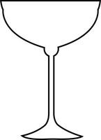 Wine glass icon simple outline symbol of bar, restaurant.Various wine glass line vector black silhouette for mobile concept and web design.