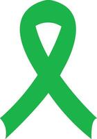 cáncer cinta plano icono. vector conciencia cinta verde color aislado en . internacional día de cáncer, mundo cáncer día. diseño modelo elemento en de moda estilo para gráfico