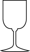 Wine glass icon simple outline symbol of bar, restaurant.Various wine glass line vector black silhouette for mobile concept and web design.