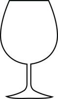 Wine glass icon simple outline symbol of bar, restaurant.Various wine glass line vector black silhouette for mobile concept and web design.