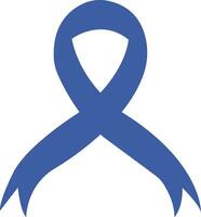 Cancer Ribbon flat icon. Vector awareness ribbon blue color isolated on. International Day of cancer, World Cancer Day. Design template element in trendy style for graphic.