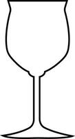 Wine glass icon simple outline symbol of bar, restaurant.Various wine glass line vector black silhouette for mobile concept and web design.