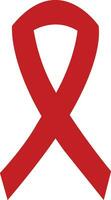 Cancer Ribbon flat icon. Vector awareness ribbon red color isolated on. International Day of cancer, World Cancer Day. Design template element in trendy style for graphic.