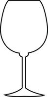 Wine glass icon simple outline symbol of bar, restaurant.Various wine glass line vector black silhouette for mobile concept and web design.