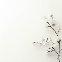 Simple abstract white background, empty surface, space for design. Generative AI photo