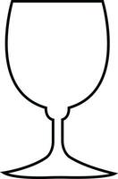 Wine glass icon simple outline symbol of bar, restaurant.Various wine glass line vector black silhouette for mobile concept and web design.