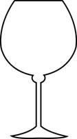 Wine glass icon simple outline symbol of bar, restaurant.Various wine glass line vector black silhouette for mobile concept and web design.