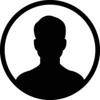 Business avatar profile black icon. Man of user vector symbol in trendy flat style isolated on  Male profile people diverse face for social network or web.