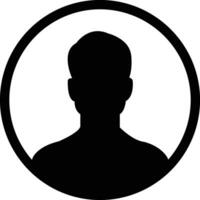 negocio avatar perfil negro icono. hombre de usuario vector símbolo en de moda plano estilo aislado en masculino perfil personas diverso cara para social red o web.