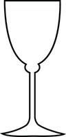 Wine glass icon simple outline symbol of bar, restaurant.Various wine glass line vector black silhouette for mobile concept and web design.