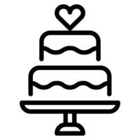 Food and bakery wedding cake icon vector