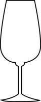 Wine glass icon simple outline symbol of bar, restaurant.Various wine glass line vector black silhouette for mobile concept and web design.