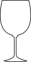 Wine glass icon simple outline symbol of bar, restaurant.Various wine glass line vector black silhouette for mobile concept and web design.