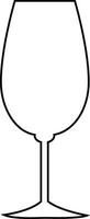 Wine glass icon simple outline symbol of bar, restaurant.Various wine glass line vector black silhouette for mobile concept and web design.