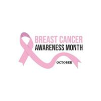 Breast Cancer Calligraphy Awareness month vector
