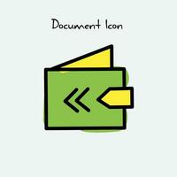 document icon design template. in a hand drawn style and in color vector