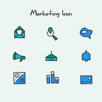 marketing icon design template, with hand drawn style, can be used for digital marketing purposes vector