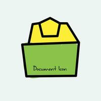 document icon design template. in a hand drawn style and in color vector