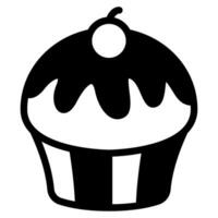 Food and bakery muffin icon vector