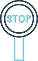 icono de vector de señal de stop