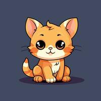 cute ginger cat vector illustration manually created