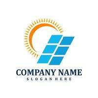 Solar logo design vector. Creative Solar logo concepts template vector