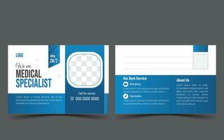 Business post card design template vector