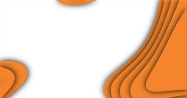 Orange cut curve abstract background pattern of lines and waves photo