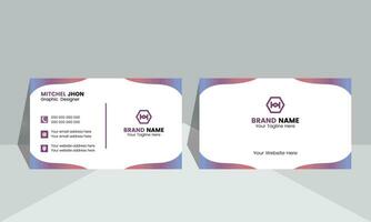 Clean advertising modern business card design Unique professional business card template design vector