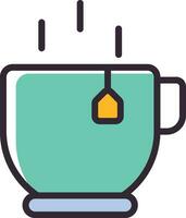 tea cup hot tea icon design vector