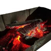 Charcoal provides heat from burning with fire. photo