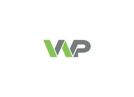 WP modern logo design vector icon template with white background