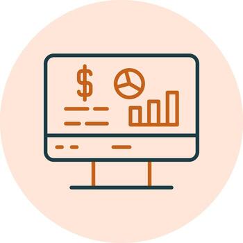 icono de vector de análisis de datos