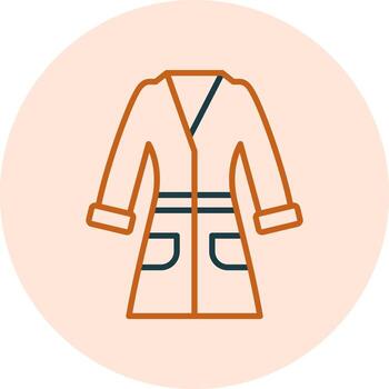 icono de vector de albornoz