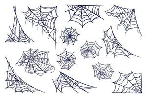 Spider web collection vector