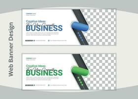 Attractive and stylish business web banner design template vector