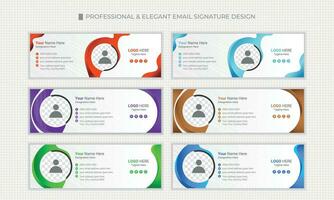 Simple Email Signature Design Template vector