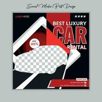 Elegant and simple social media post design layout vector