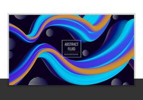 Abstract fluid background design vector