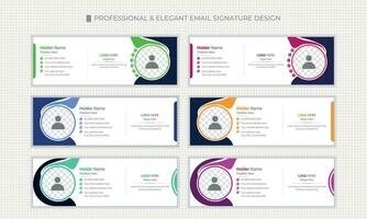 Corporate Email Signature Design Vector Layout