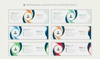 Modern and professional email signature design layout vector