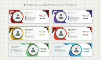 Abstract Business Email Signature Design vector