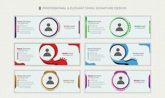 Creative and corporate email signature design vector