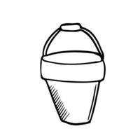 Doodle Bucket Icon. Vector bucket sketch