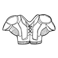 Doodle Football and rugby equipments. vector