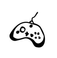 Doodle illustration of Game controller vector icon for web and advertising