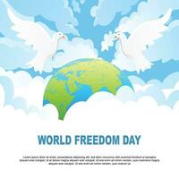 World Freedom Day background. vector